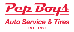 PB Auto Service Tires Logo Stacked Red EST 2